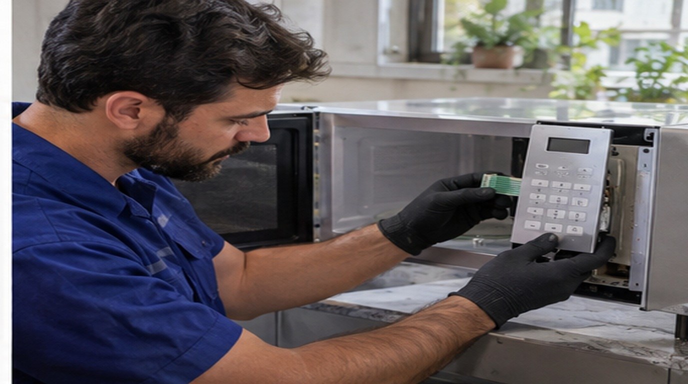 Conserto de micro-ondas em Divinópolis‑MG: troca da membrana e do painel